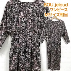 BOU jeioud ワンピース 長袖 花柄 38 Mサイズ相当 ブージュルード #26-0154のサムネイル