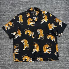 極美品 WACKO MARIA TIGER S/S HAWAIIAN SHIRT BLACK M ワコマリア