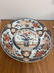 再値下げ 新品 有田焼 琳派古伊万里様式 盛皿 木箱入 直径39cm 其泉窯