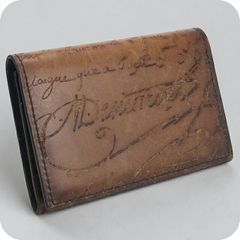Berluti カリグラフィ 名刺入れ カードケース ブラウン - メルカリ