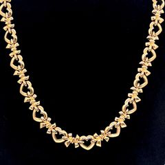 美品☆ TRIFARI トリファリ ネックレス ゴールドカラー ブラック