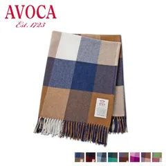 AVOCA アヴォカ マフラー ストール ブランケット ひざ掛け ヘルファイア レディース チェック柄 大判 厚手 ウール HELLFIREのサムネイル
