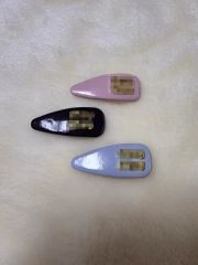 ノベルティ ヘアクリップ 3点セット ブラック未使用品。 - メルカリ