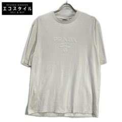 11359【美品・人気デザイン】プラダ☆三角ロゴ付き定番カラー白tシャツ