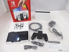 中古品 ゲーム Nintendo switch ニンテンドースイッチ 本体 HEG-001 有機ELモデル ジョイコン ホワイト 箱・周辺機器付きのサムネイル