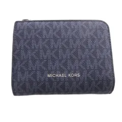 マイケルコース MICHAEL KORS 財布 二つ折り MKシグネチャー PVC ネイビーのサムネイル