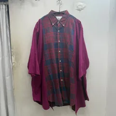 NOT CONVENTIPNAL ノットコンベンショナル Docking Check Shirt ドッキングシャツ レッド系 size:M 【中目黒B07】のサムネイル