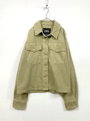 ZARA ザラ ポケット シャツジャケット Gジャン デニム ジャケット sizeS/カーキ ◇■ レディースのサムネイル