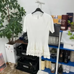 Alexander McQueen アレキサンダー・マックイーン レース レイヤード 半袖 Mのサムネイル