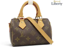 【超美品】ルイヴィトン LOUIS VUITTON モノグラム ナノ スピーディ 2WAY ミニバッグ ハンドバッグ ミニボストンバッグ ショルダーバッグ ポシェット ポーチ ダークブラウン PVC レザー M81085のサムネイル