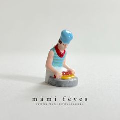 フェーヴ 小麦粉のパッケージ フランス フェーブ ミニチュア陶器 m
