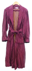 ドリスヴァンノッテン DRIES VAN NOTEN 2016AW  Rayon Gown Coat レーヨン サテン ガウンコート ドット 水玉柄 ベルト付 ジャケット ワインレッド SSサイズ XS 103LT-254のサムネイル