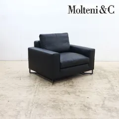 展示品 arflex/Molteni&C アルフレックス モルテーニ Portfolio ポートフォリオ PL111 アームチェア/1Pソファ/1人掛けソファ 黒革 ②のサムネイル