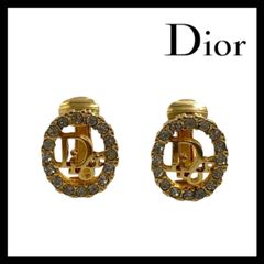 極美品✨ Dior イヤリング CD ロゴ ラインストーン 刻印 2173 - メルカリ