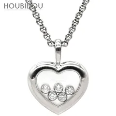 ショパール CHOPARD ネックレス ハッピーダイヤモンド ハート ペンダント ホワイトゴールド 5P ムービングダイヤ 750ＷG 18K  79/4612-20 【箱】【中古】のサムネイル
