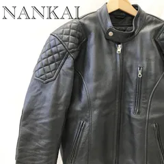 NANKAI 南海部品 レザー シングルライダース ジャケット レザージャケット ブラック L メンズ_248のサムネイル