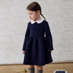 ワンピース キッズ 子供服フォーマル 女の子 長袖 白襟 こども服 子ども フォーマル 通園 通学 キッズ服 入園式 卒園式 入学式 発表会 結婚式 卒業式 シンプル 可愛い おしゃれ プレゼントのサムネイル