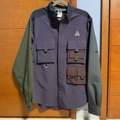 美品】 NIKE ACG デバステーション トレイル 長袖シャツ Mネイビー