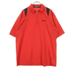 SRIXON スリクソン ゴルフ 半袖 ハーフジップ ポロシャツ L レッド メンズ 古着のサムネイル