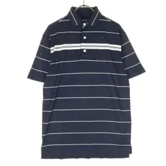 FootJoy フットジョイ ボーダー柄 半袖 ポロシャツ M ブラック メンズ 古着のサムネイル