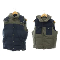 トミーヒルフィガー TOMMY HILFIGER ダウンベスト リバーシブル ウール ヘリンボーン柄 アウター L グレー 紺 /HS ■GY18のサムネイル