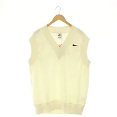 ナイキ NIKE NSW STYLE FLEECE S/L TOP V ベスト コットン プルオーバー 裏起毛 ロゴ L 白 /HS ■GY11のサムネイル