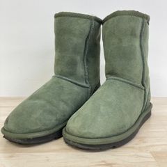 JUMBO UGG AUSTRALIA Sheepskin Boots, Green, Size 5 (approx. 23.5cm) [OD02767]