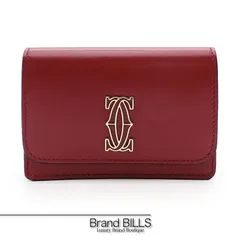 未使用品 Cartier カルティエ ドゥーブルC ドゥ カルティエ カードケース 名刺入れ L3001900 レザー チェリーレッド ユニセックスのサムネイル