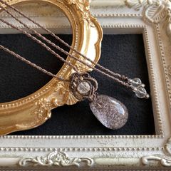 一点物｜✨朝霧の森✨ ガーデンクォーツ（クローライト入り） マクラメペンダント 一点物｜✨朝霧の森✨ ガーデンクォーツ（クローライト入り） マクラメ