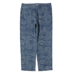 【美品】CALEE キャリー パンツ インディゴ サイズ:M 23AW ローズ ジャガード総柄 ワーク デニムパンツ ROSE PATTERN JACQUARD DENIM SLACKS ボトムス ジーンズ ジーパン【メンズ】【中古】のサムネイル