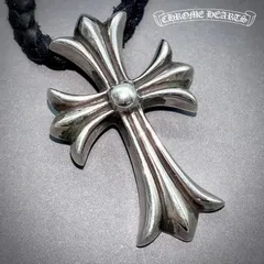 CHROME HEARTS クロムハーツ CHクロス ペンダント ネックレス レザー