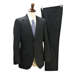 EPOCA UOMO 2つボタン シングルスーツ Y8 XL ダークグレー シャドーストライプ ノータック 春秋 合物 8VD31-209-09 6NF194 【送料無料】【中古】【メンズビジネス】202606のサムネイル