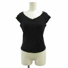 ニコルミラー Nicole Miller カットソー 4 黒 ブラック 半袖 フレンチスリーブ ラメ入り バックファスナー Tシャツ /PP ■ECB004のサムネイル