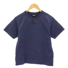 エーグル AIGLE スウェット 半袖 ヘンリーネック ハーフボタン 無地 XS 紺 ネイビー /BB ■ECB001のサムネイル