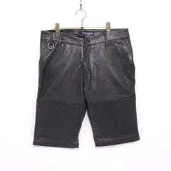 【中古A】メンズ M サスクワァッチファブリックス  11AW レザー＆キルティング切替ショーツ SASQUATCHfabrix. MODERN NINJA 113-31-1123 ショートパンツ ブラックのサムネイル