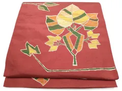 平和屋着物●洛風林　工芸帯地　六通柄　本袋帯　舞葉文　正絹　逸品　CABJ8419hyのサムネイル