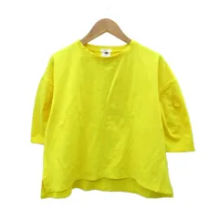 ソブ sov. ダブスタ Tシャツ カットソー オーバーサイズ 38 黄色 イエロー 五分袖 ラウンドネック ショート丈 /YS52 ■ECE003のサムネイル