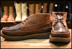 【8E 良品】RUSSELLMOCCASIN ラッセルモカシン スポーティングクレーチャッカ ダブルモカシン ブラウン ビブラム2060 ブーツ HOPESMORE【GP791】のサムネイル