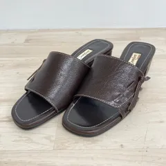 美品 RIZ Comfort/リズコンフォート レディース サンダル ミュール ダークブラウン Mサイズ EEE 幅広 日本製[OA04878]のサムネイル