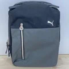 美品 PUMA/プーマ リュックサック/バックパック ブラック×グレー バイカラー ロゴプレート ファスナーポケット[ON00853]のサムネイル