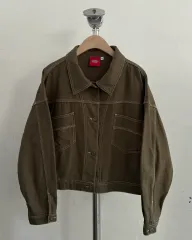 DICKIES ディッキーズ カーキ スティッチ クロップド ジャケットのサムネイル