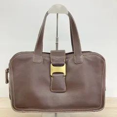ungaro/ウンガロ ハンドバッグ/トートバッグ ブラウン 茶色 ゴールド金具 ステッチデザイン レディース[OL00468]のサムネイル