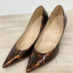mamian/マミアン パンプス 23.0cm べっ甲柄 ブラウン系 エナメル調 ポインテッドトゥ 日本製 MADE IN JAPAN[OA04930]のサムネイル