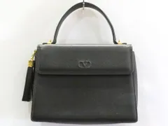 【232980】VALENTINO ヴァレンチノ  レザーハンドバッグ　ゴールド金具　タッセル ブラックのサムネイル