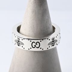 研磨済】GUCCI ゴルメット チェーン リング 17.5号 グリーン 指輪