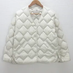 g■ユニクロ/UNIQLO ウルトラライトダウンリラックスジャケット/211-439707【S】白/LADIES/K46【中古】■のサムネイル