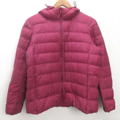 g■ユニクロ/UNIQLO ウルトラライトダウンシームレスパーカ/211-409113【XL】ピンク/LADIES/K52【中古】■のサムネイル