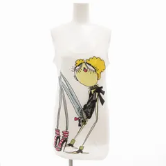 ラブモスキーノ LOVE MOSCHINO タンクトップ カットソー スパンコール スタッズ 38 白 ホワイト /GV ■GY19のサムネイル