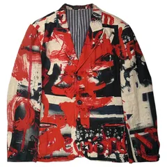 YOHJI YAMAMOTO POUR HOMME(ヨウジヤマモトプールオム) 2018SS Collage Print 3B Linen Jacket コラージュ プリント 3ボタン リネン ジャケット HW-J50-321 2(M程度)のサムネイル