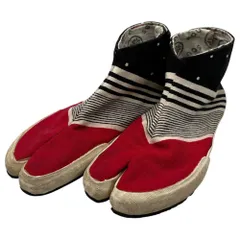 SOU・SOU(ソウソウ) Tabis and sneakers 足袋 スニーカー レッド×アイボリー×ブラックのサムネイル